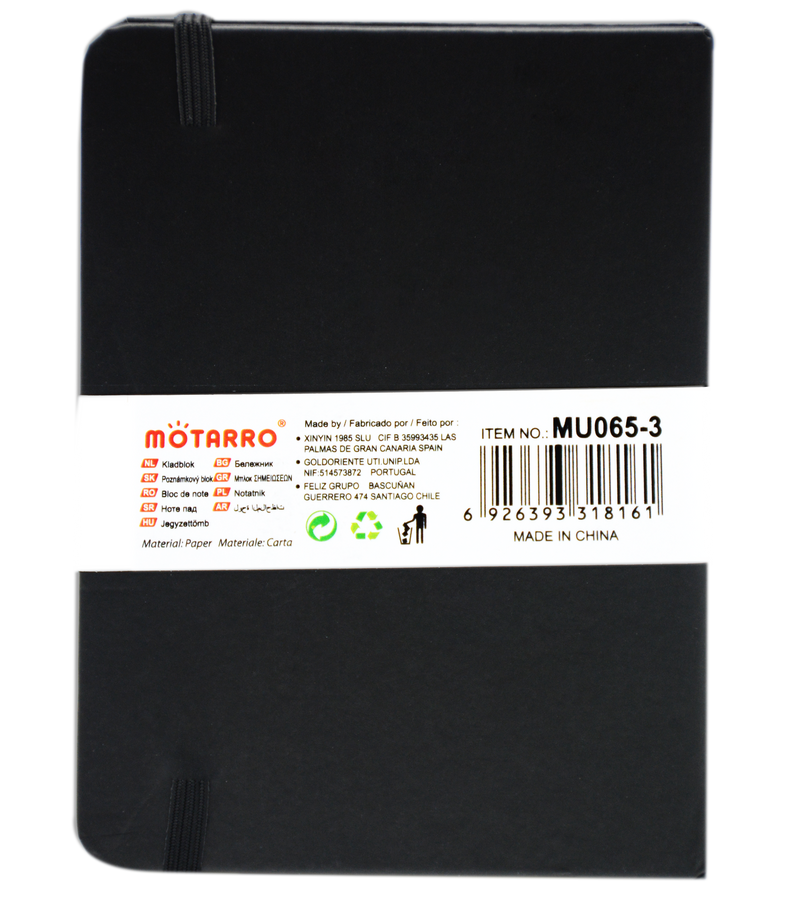 MOTARRO NOTEBOOK A7 100SHT 80GSM-BLACK