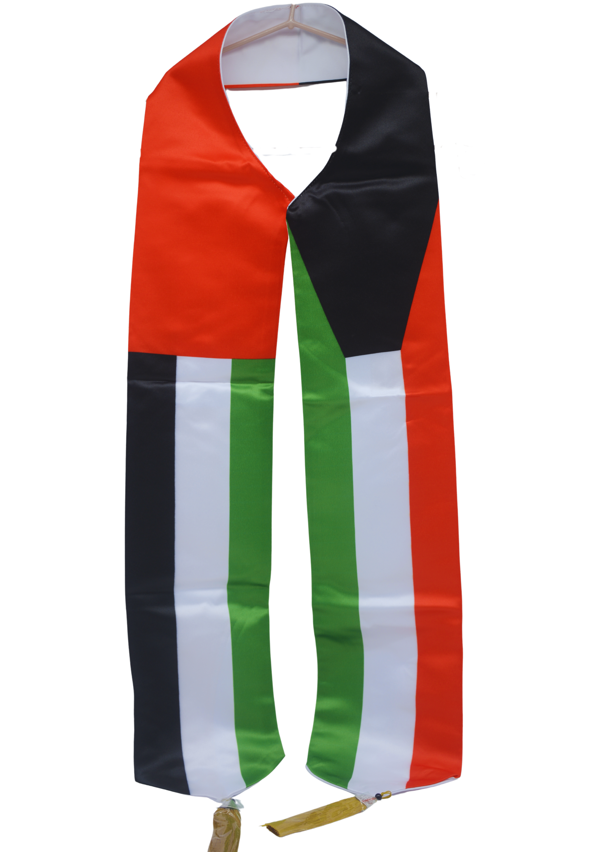 ADULT COLLAR UAE&KUWAIT SATIN SCARF W/ TASSEL