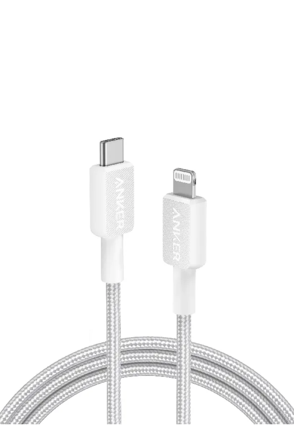 ANKER 322 USB-C TO LIGHTNING CABLE (6FT BRAIDED) WHT