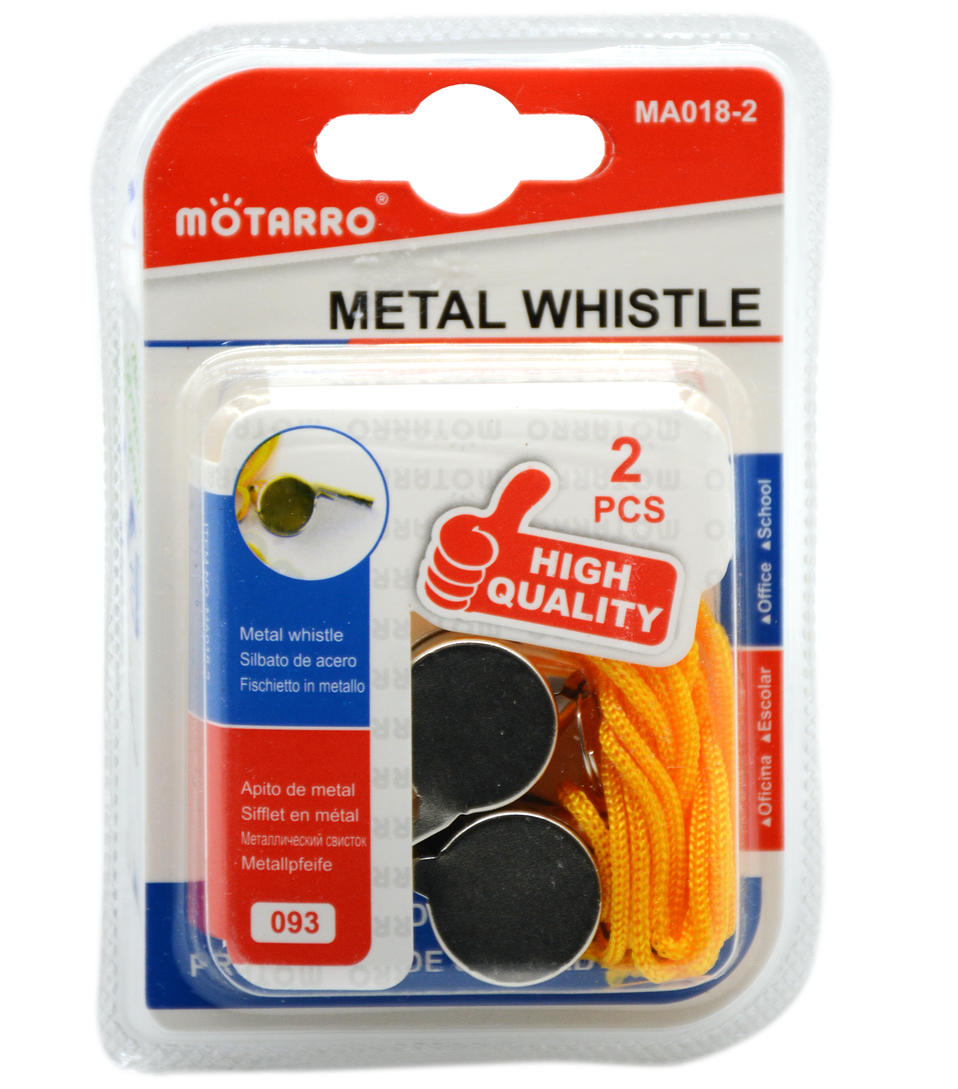 MOTARRO METAL WHISTLE 2PCS/PKT