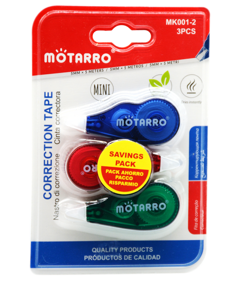 MOTARRO CORRECTION TAPE 3PCS PACK MK001-2