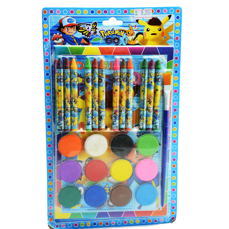 DISNEY 12PCS CRAYONS+WATERCOLOUR SET