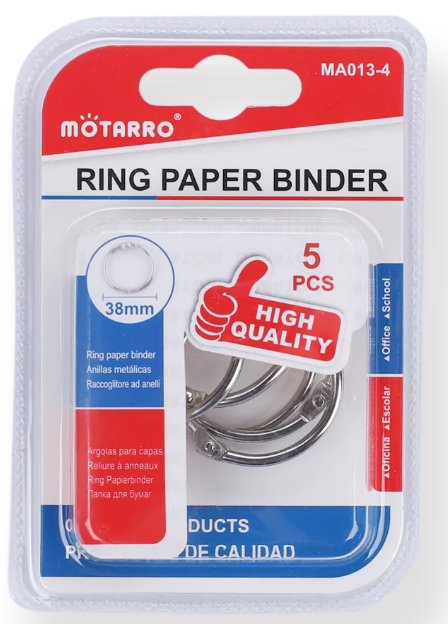 MOTARRO RING BINDER 5PCS/PKT 38MM