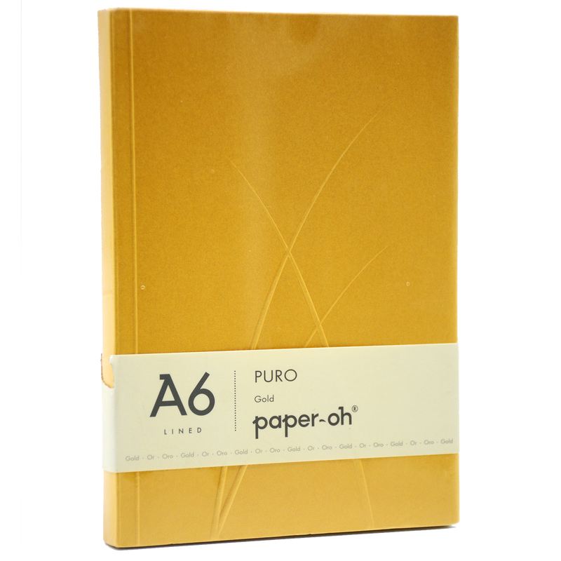 PAPER-OH PURO GOLD LINED NOTEBOOK A6