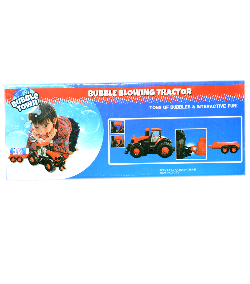 BUBBLE BLOWING TRACTOR &amp;90ML BUBBLE SOLUTION