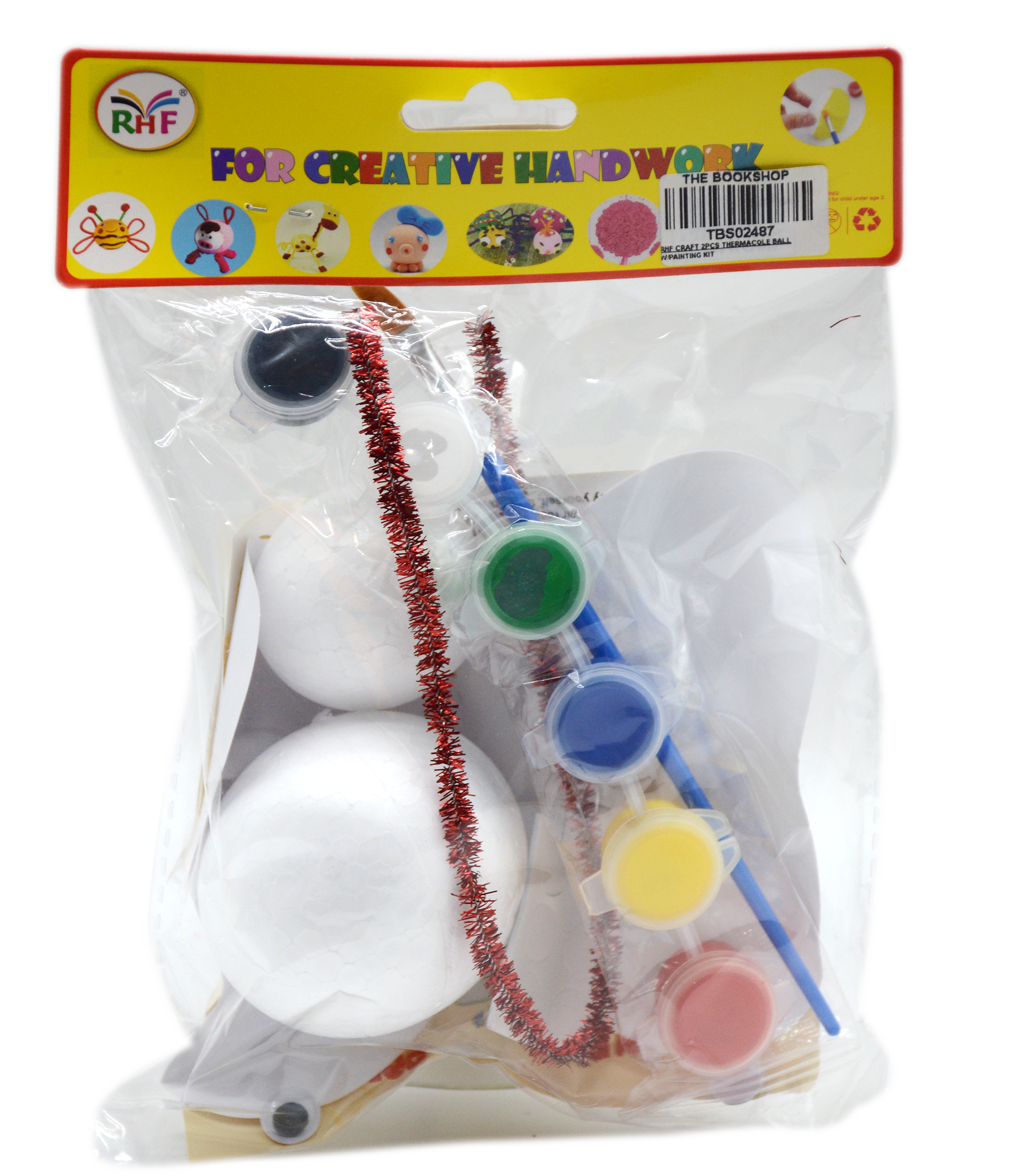 RHF CRAFT 2PCS THERMACOLE BALL W/PAINTING KIT