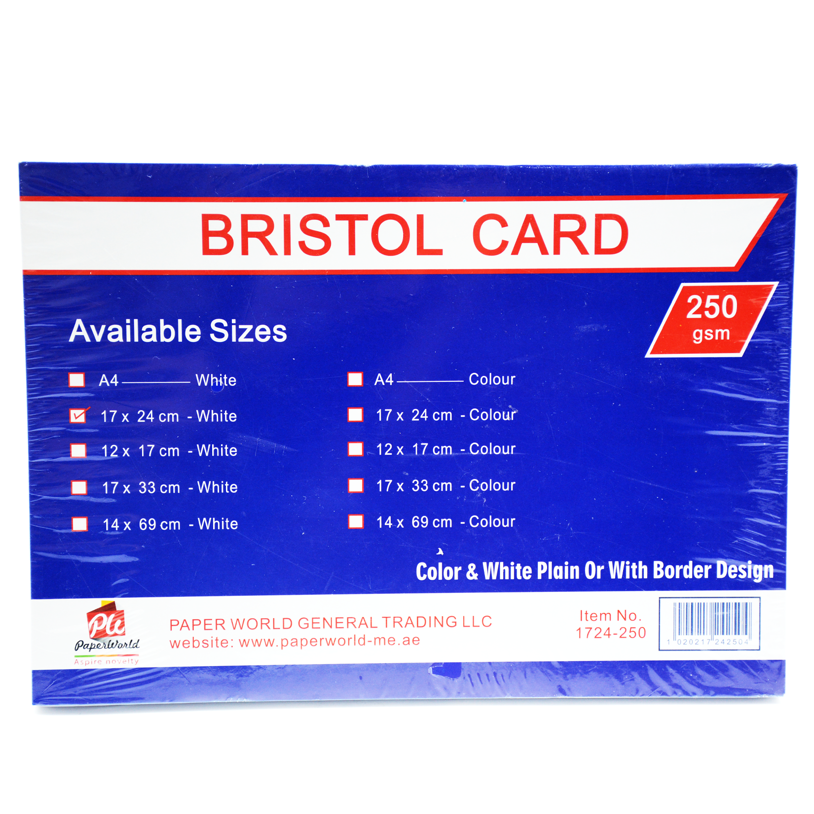 رزمة اوراق برستول *-ابيض