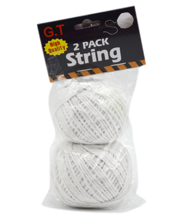 WHITE COTTON STRING/ROPE 50G 2PCS PACK