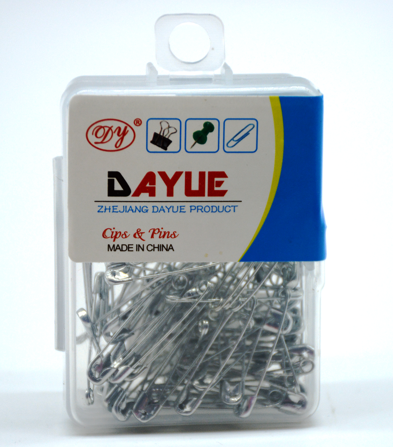 DY SILVER SAFETY PINS 100PCS 30MM