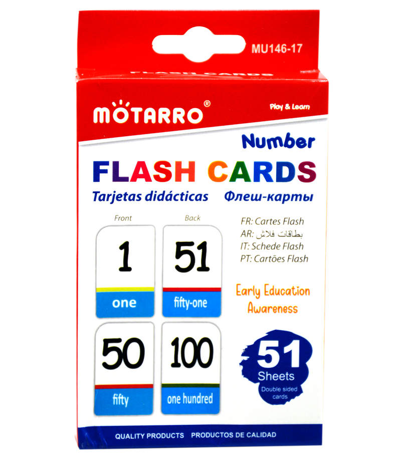 MOTARRO NUMBER FLASH CARDS 50SHT