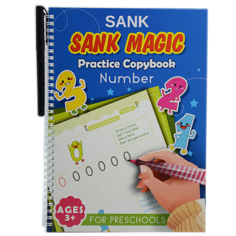 SANK MAGIC PRACTICE COPY BOOK 18PAGES- ENGLISH NUMBERS