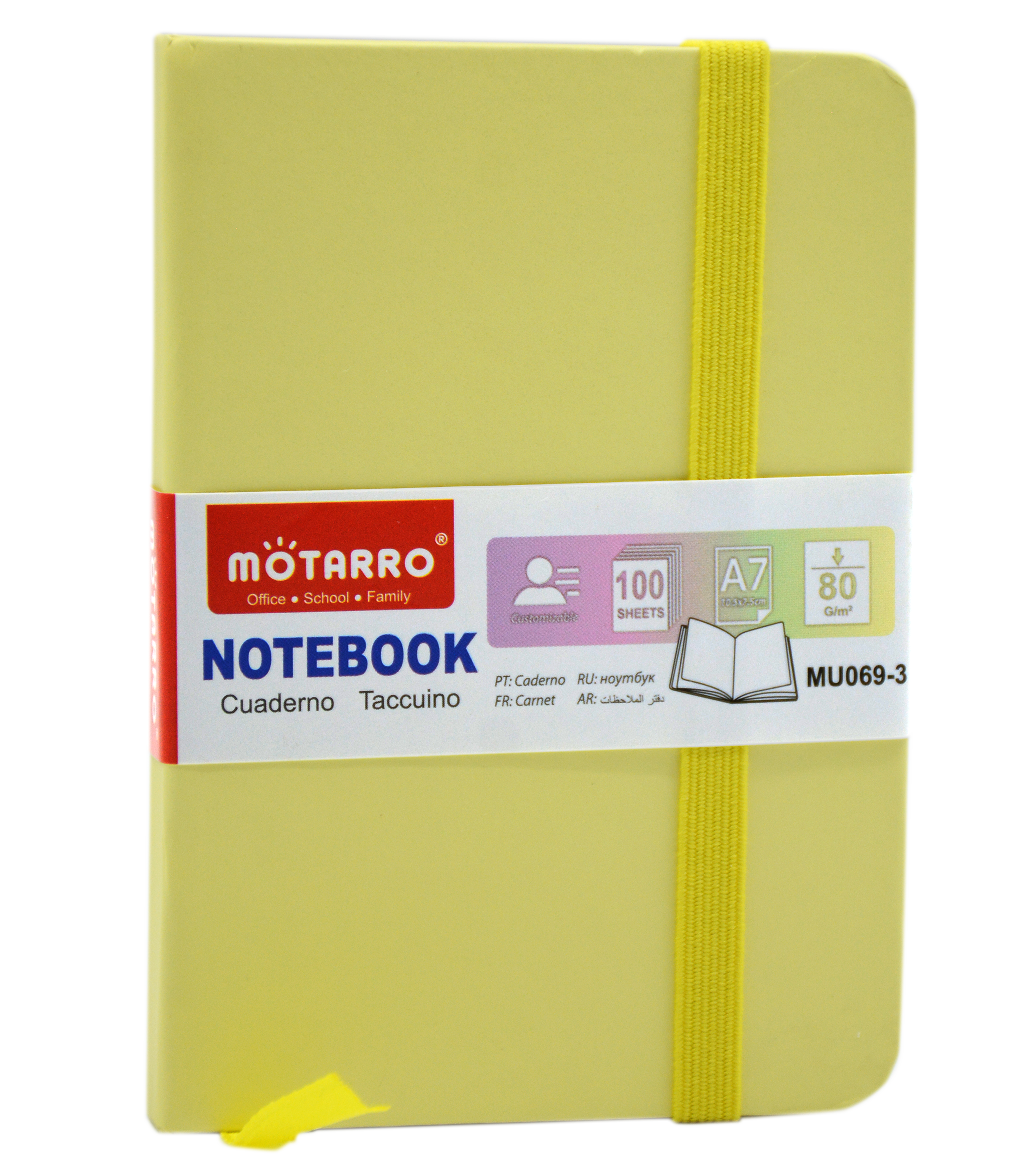 MOTARRO NOTEBOOK A7 100SHT-80GSM-YELLOW