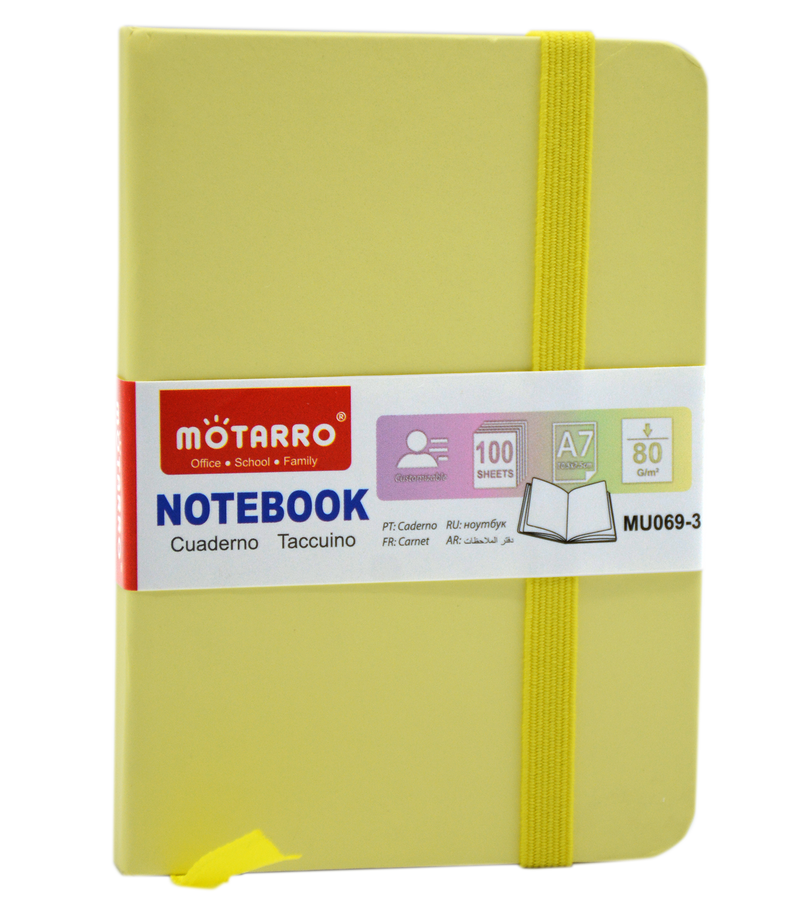 MOTARRO NOTEBOOK A7 100SHT-80GSM-YELLOW