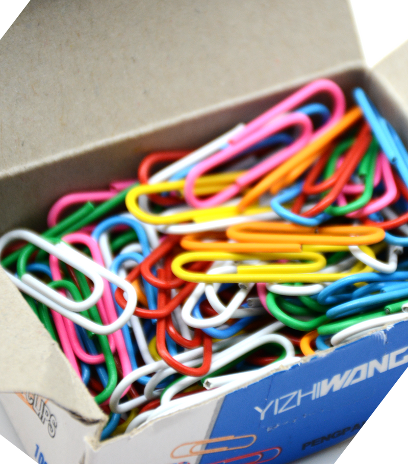 YIZHIWANG COLOUR PAPER CLIPS 100PCS 28MM