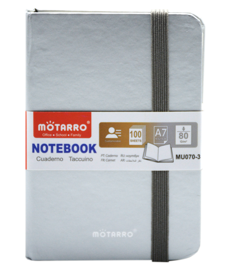 MOTARRO NOTEBOOK A7 100SHT-80GSM GREY