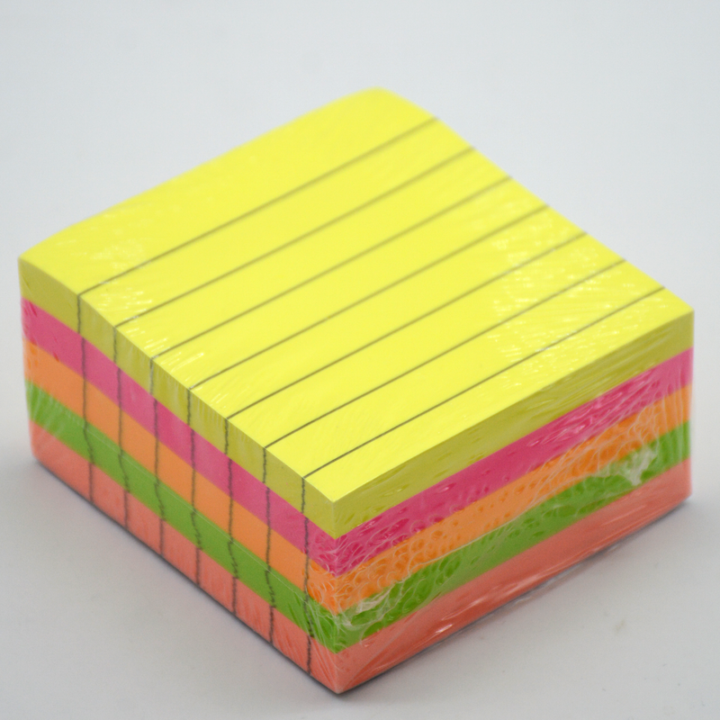 STICKY NOTES 5COLOR RULED BLOCK 3X3" 400SHT