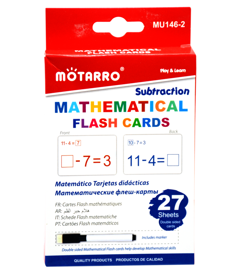 MOTARRO MATHEMATICAL FLASH CARD 27SHT MU146-2