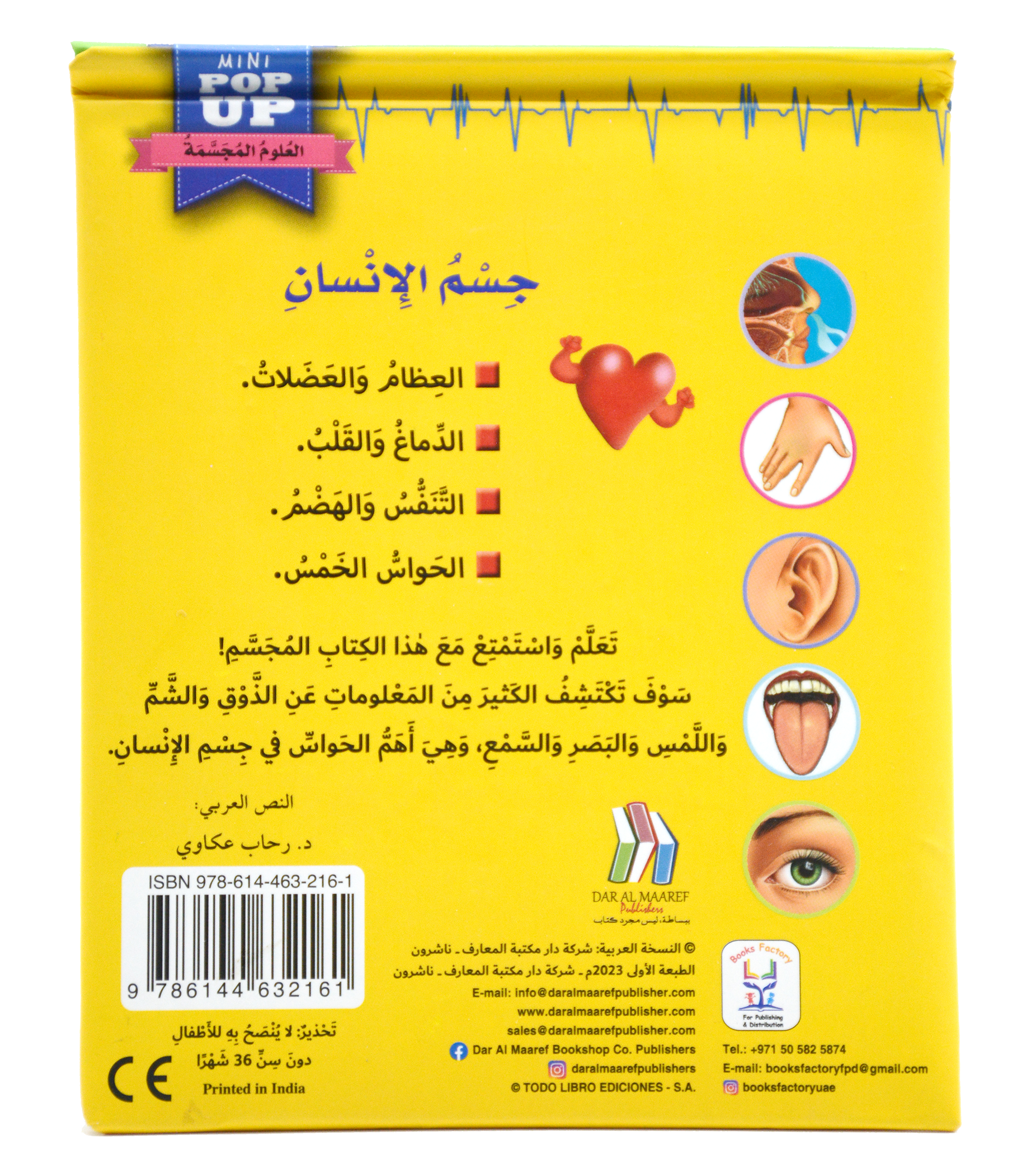 جسم الانسان - الحواس الخمس - العلوم المجسمة