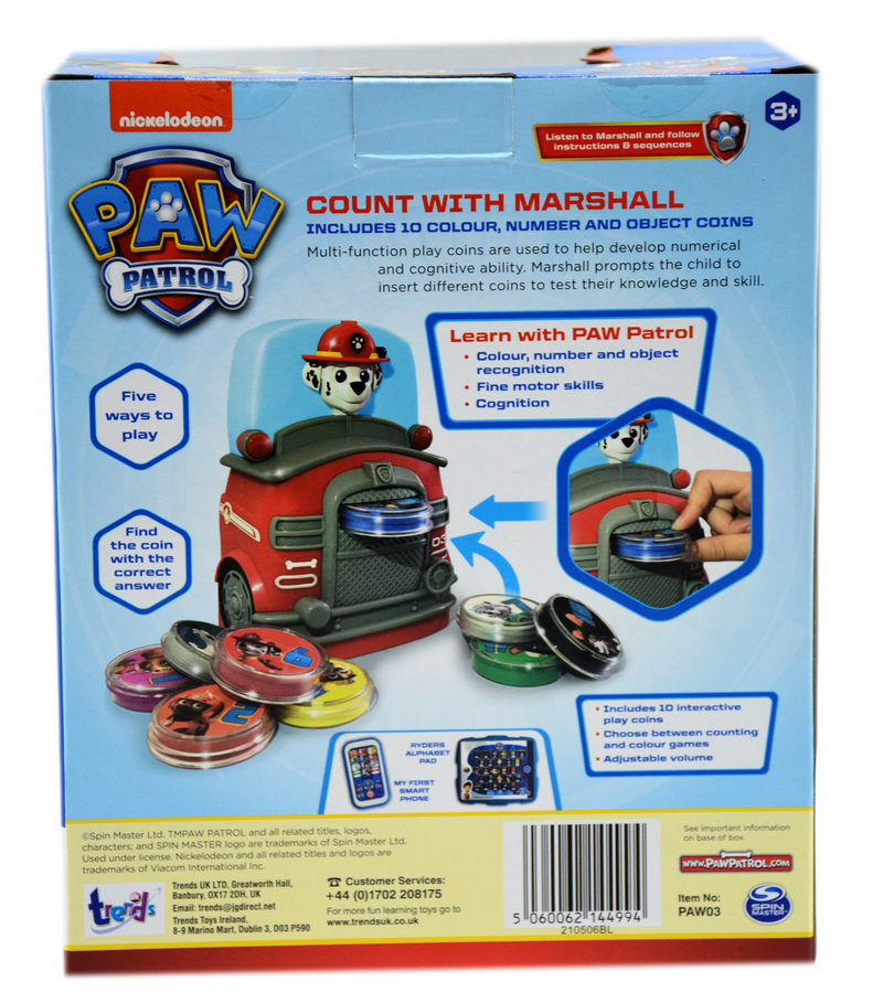 PAW PATROL COUNT WITH MARSHALL SET