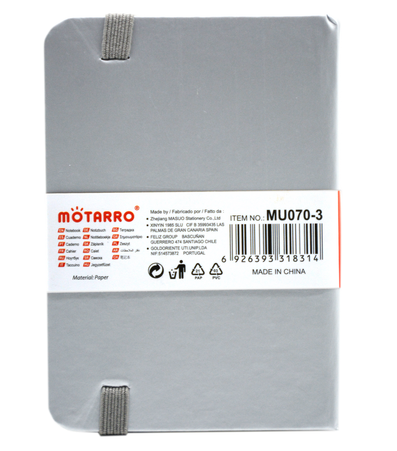 MOTARRO NOTEBOOK A7 100SHT-80GSM GREY