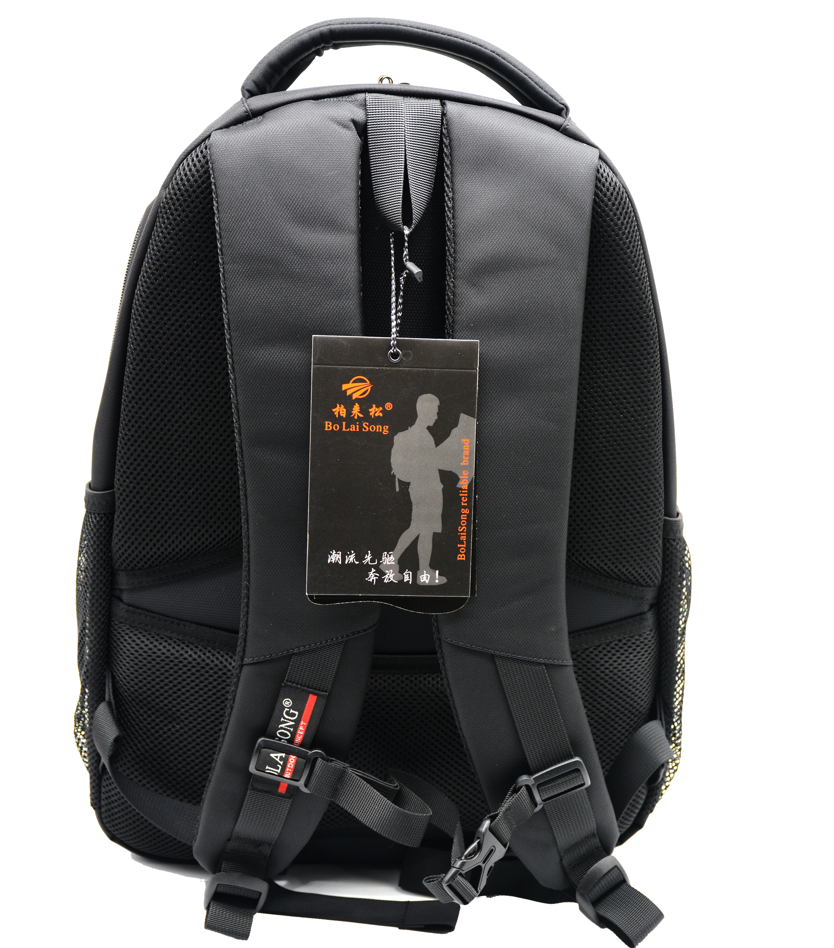 BOLAISONG BACKPACK W/3COMP&amp;LAPTOP POCKET&amp;USB 18"