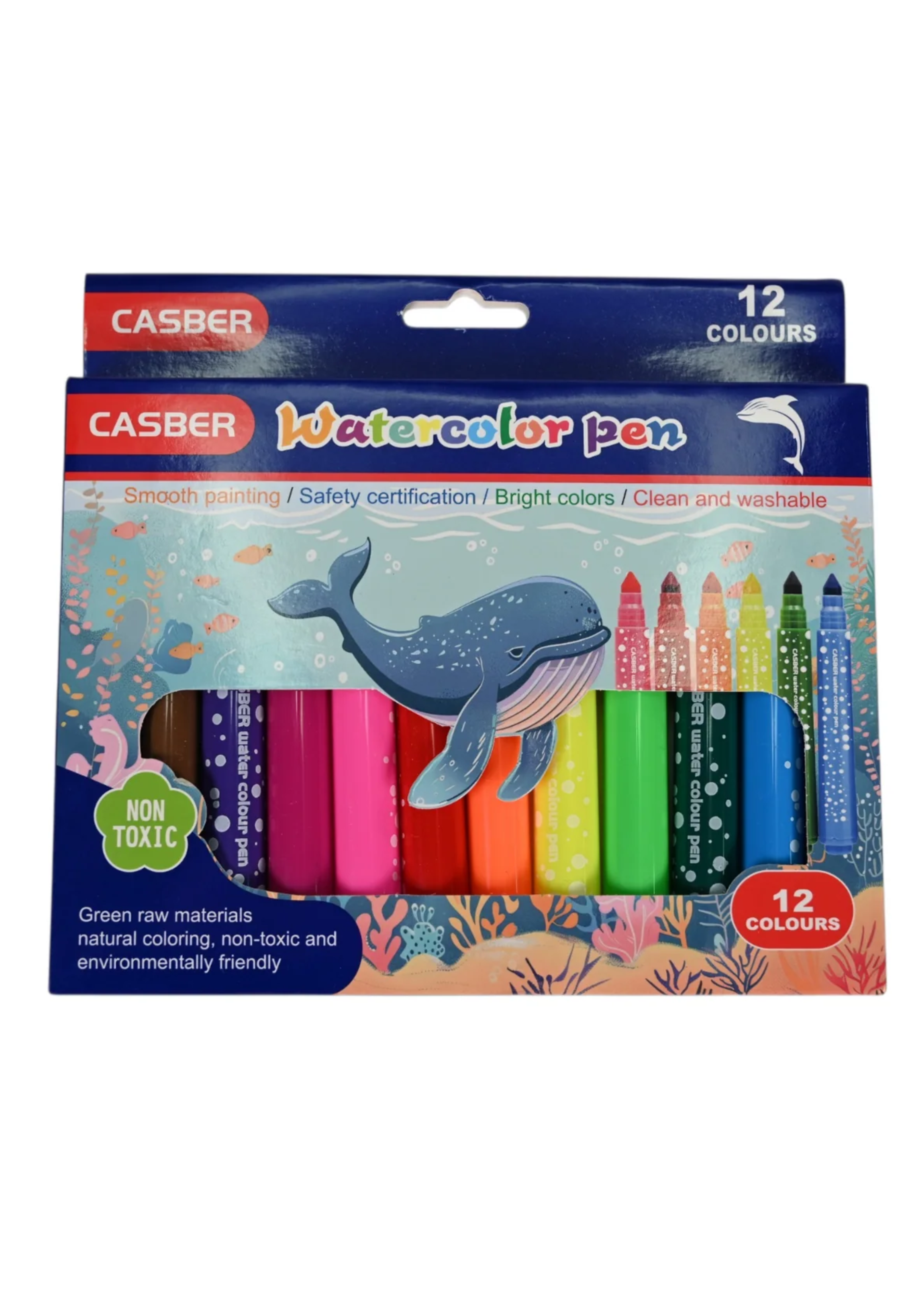 CASBER JUMBO WATER COLORPEN 12PCS PACK