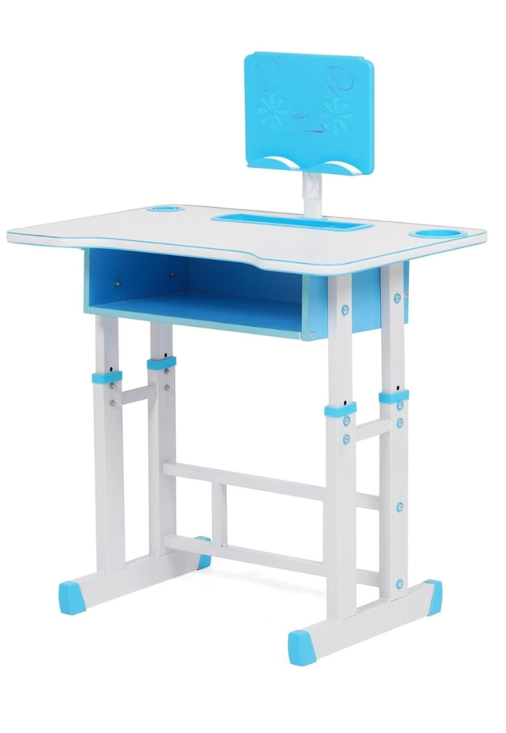 CHILDRENS STUDY TABLE AND CHAIR 40X60CM-BLUE
