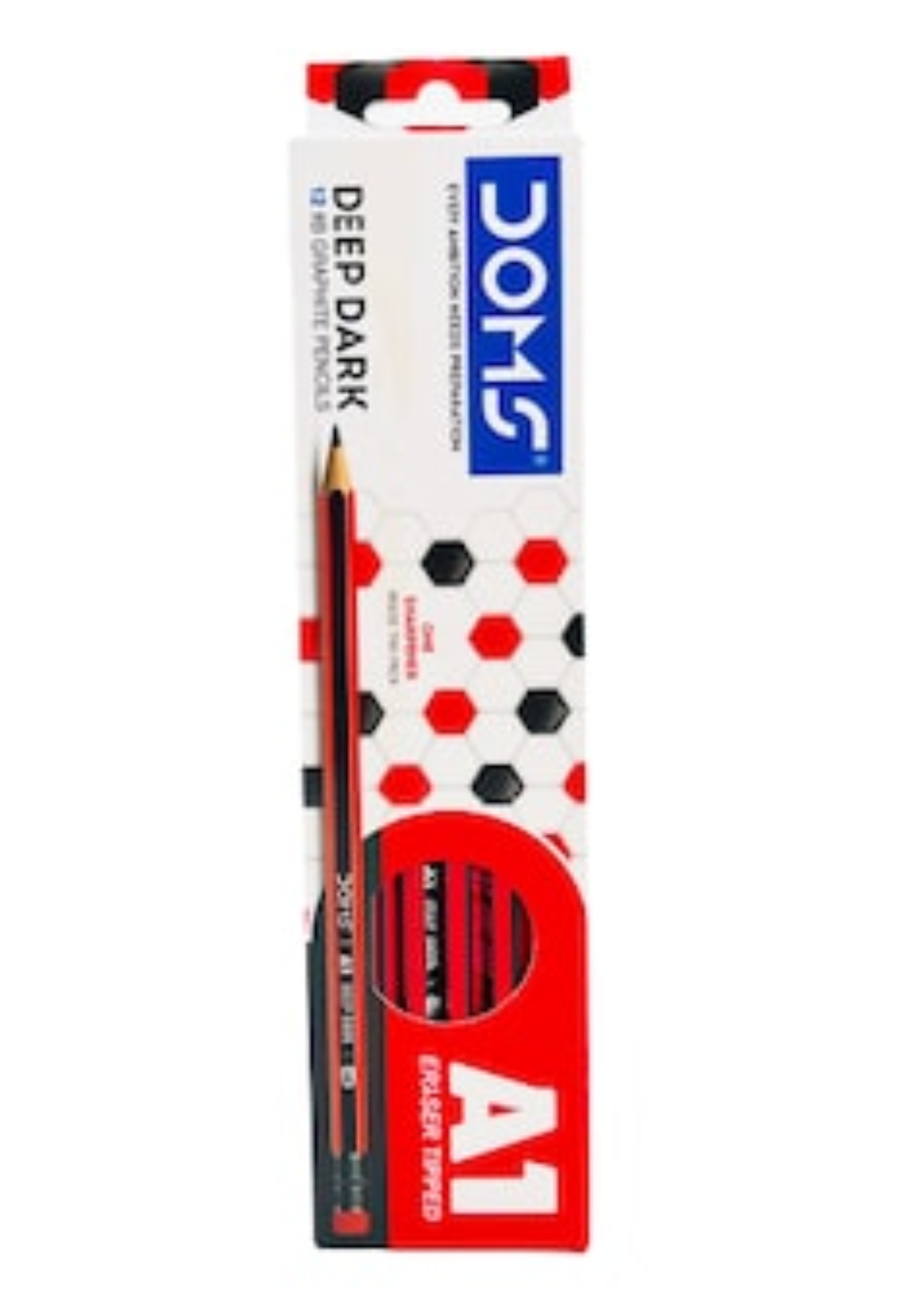 DOMS DEEP DARK PENCIL W/ERASER 12PCS/PKT 8716