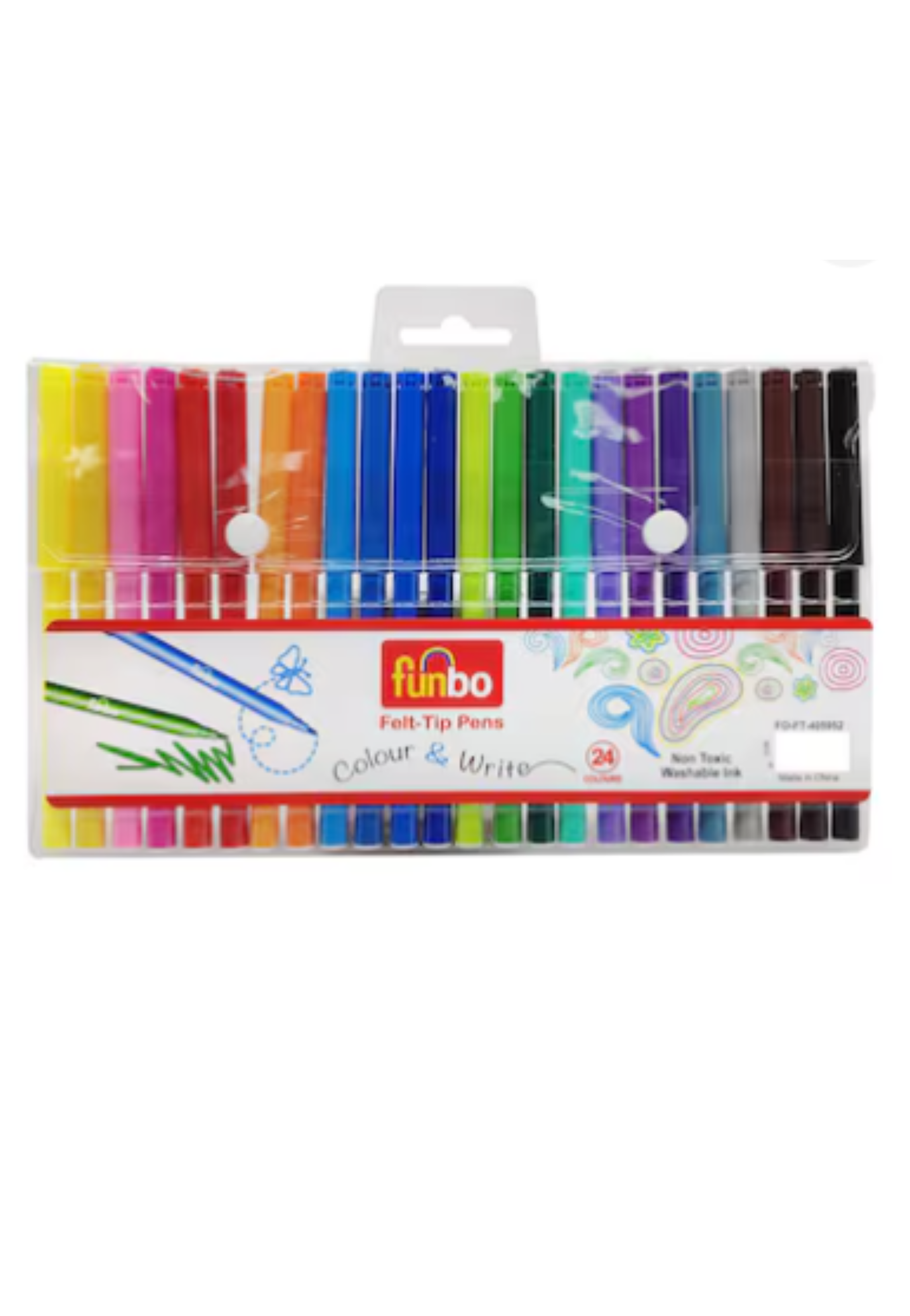 FUNBO FELT TIP ROUND 24COLORS PACK