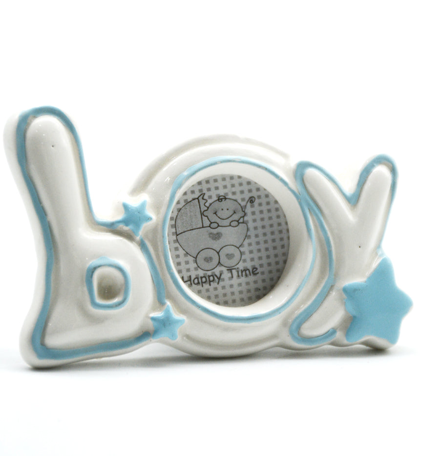 CERAMIC PHOTO FRAME SMALL BOY BLUE     اطار صورة سيراميك صغير - طفل صغير