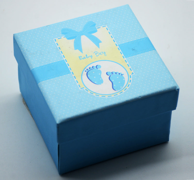 SQUARE BABY BOY/GIRL PAPER GIFT BOX 8.5X8.5CM HX020 ASSTD