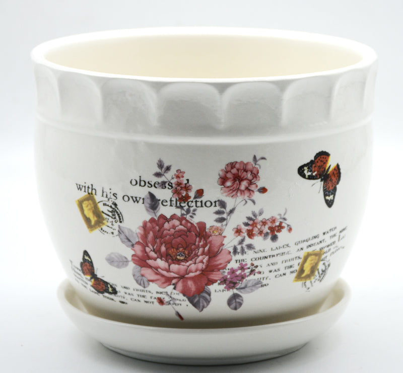 CERAMIC CLASSIC FLOWER POT MEDIUM