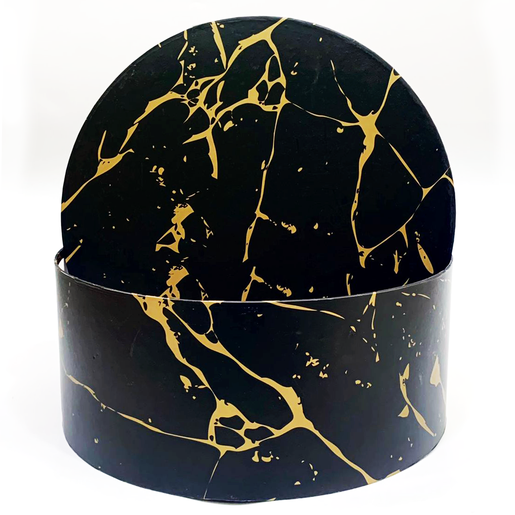 ROUND PAPER GIFT BOX MARBLE DESIGN ASSTD-9