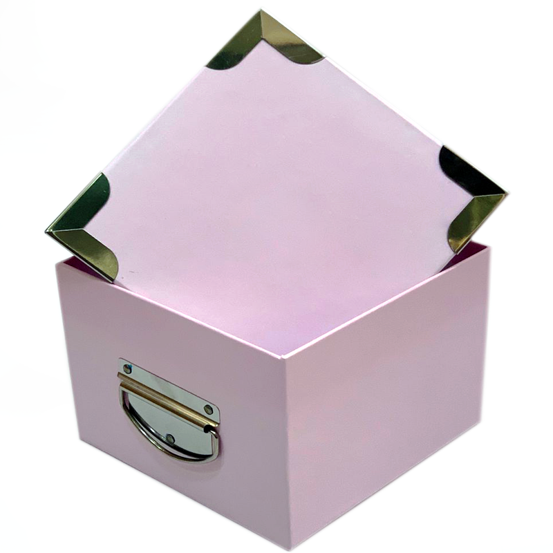 SQUARE GIFT BOX PLAIN DESIGN PINK-5