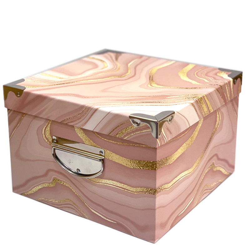 SQUARE GIFT BOX PLAIN DESIGN PINK-7