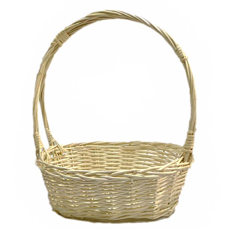 OVAL WILLOW BAMBOO BASKET W/DOUBLE HANDLE MK508-4