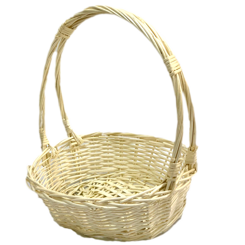 OVAL WILLOW BAMBOO BASKET W/DOUBLE HANDLE MK508-4