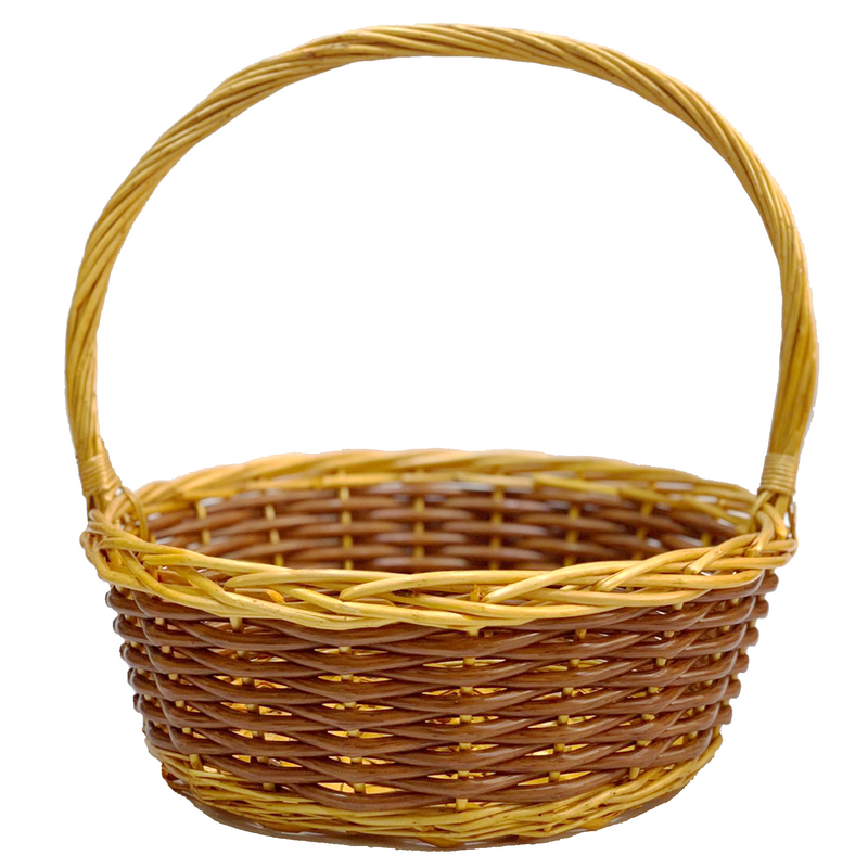 ROUND WILLOW BAMBOO BASKET W/HANDLE 45X45CM MK506-2 MEDIUM