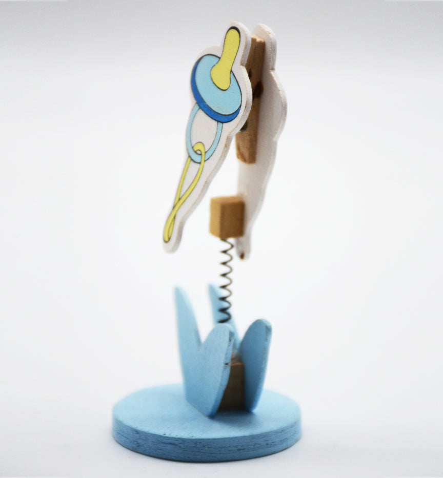 WOODEN DECO CLIP W/ BABY ACC
