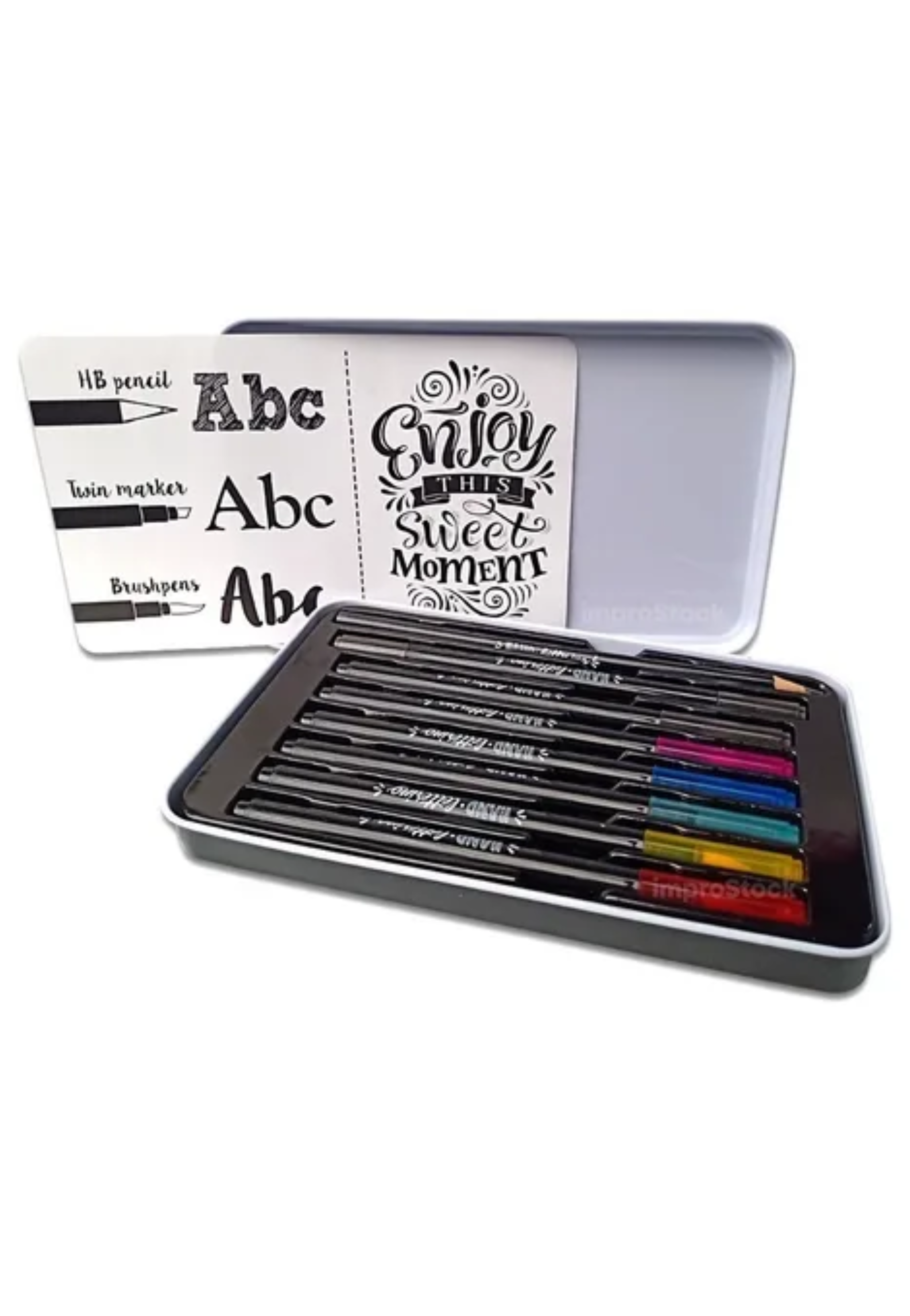 HAND LETTERING DRAWING SET-6XBP+1TM+1HB PENCIL