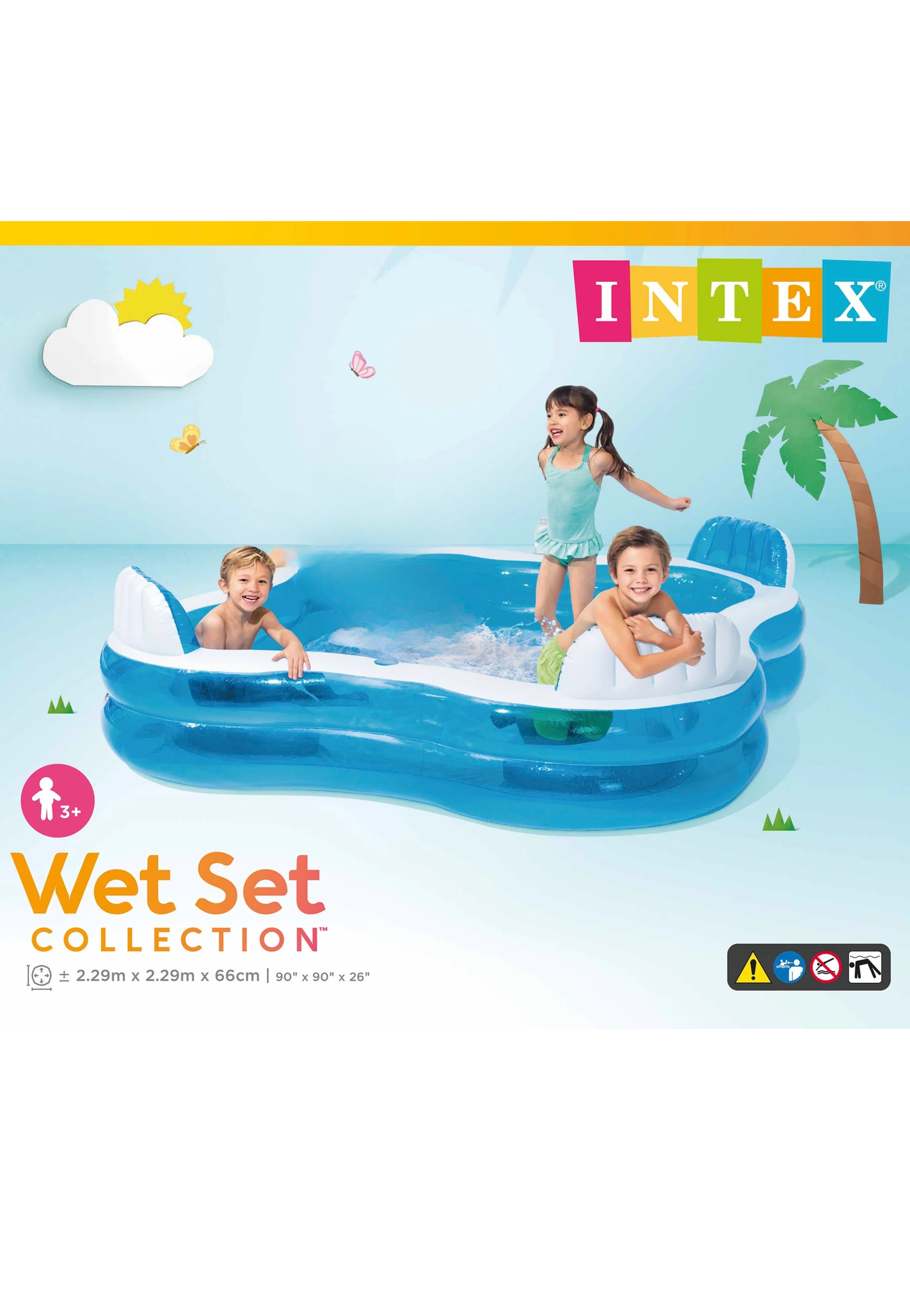 INTEX FAMILY SWIM CENTER POOL 90"X90"X26"
