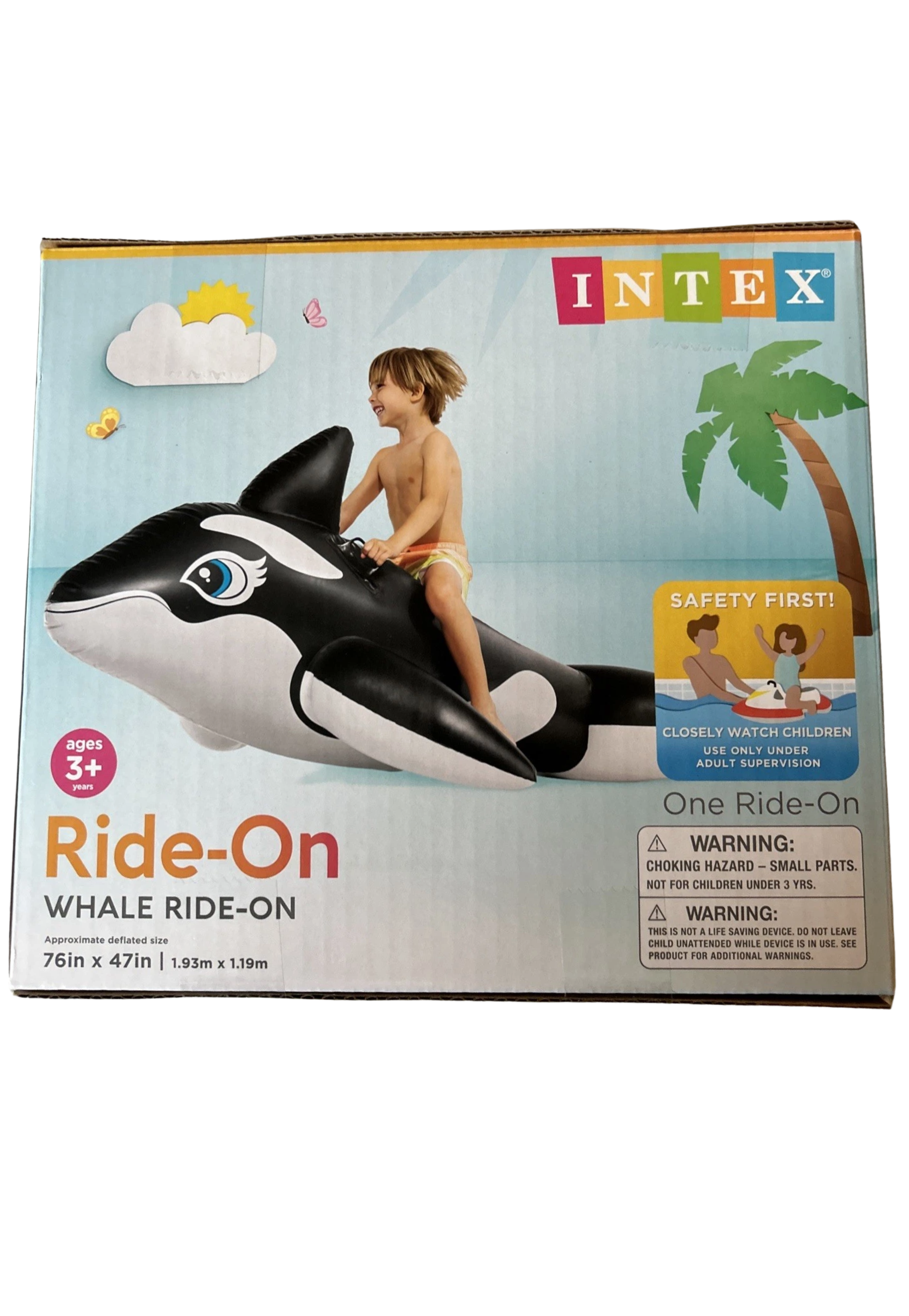 INTEX WHALE RIDE ON 1.88MX1.22M