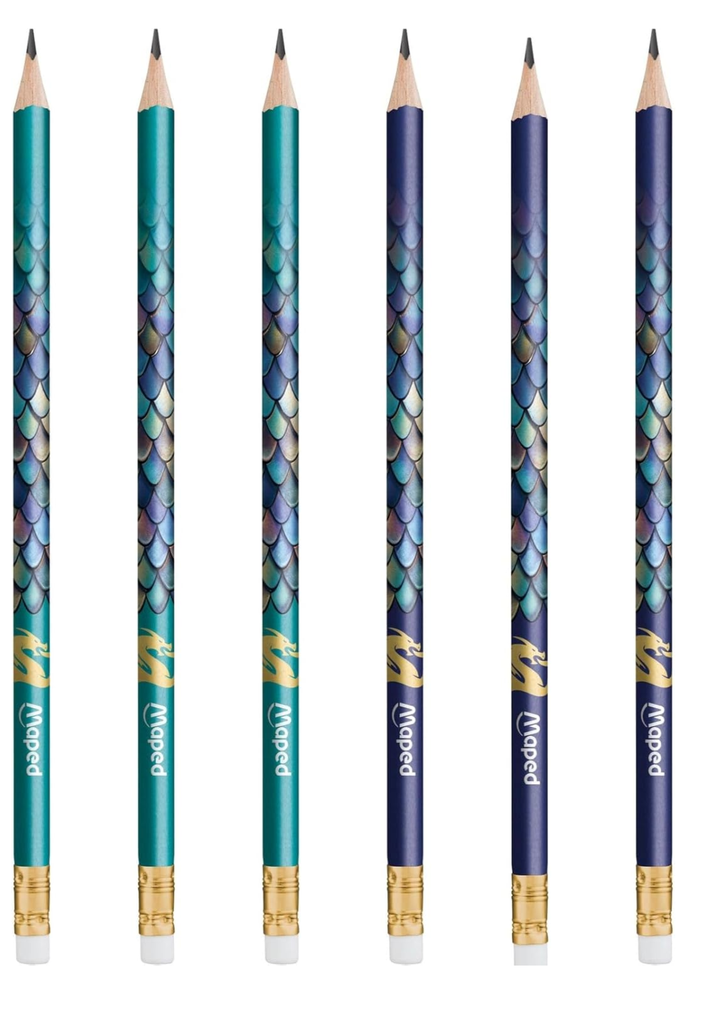 MAPED BLACKPEPS DRAGON HB PENCIL W/ERASER 12PCS/PKT