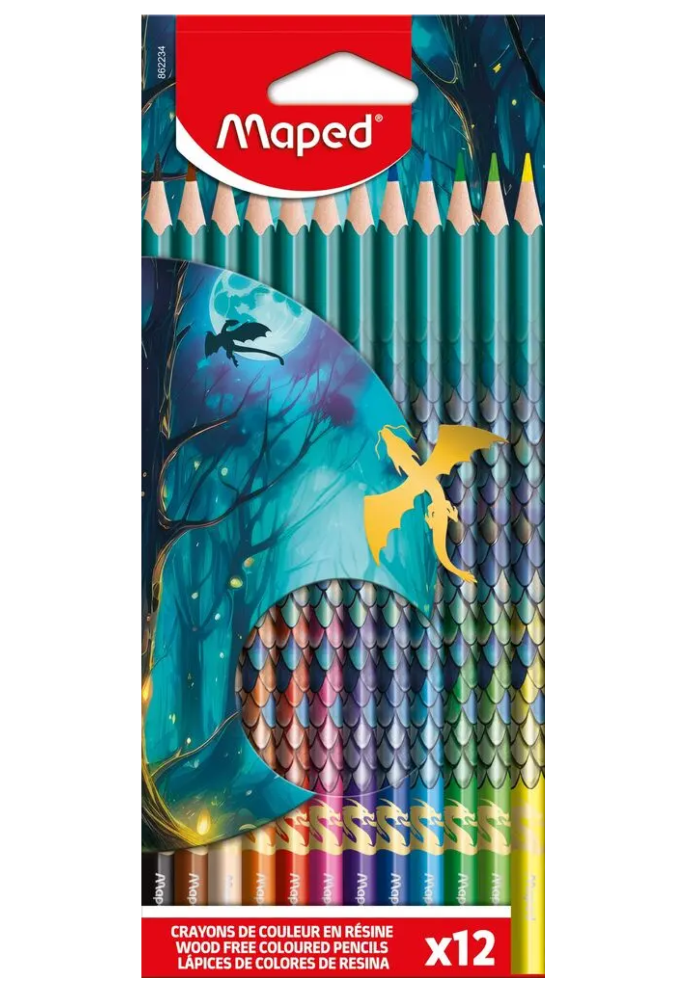 MAPED COLOR PENCILS DRAGON 12COLORS PACK