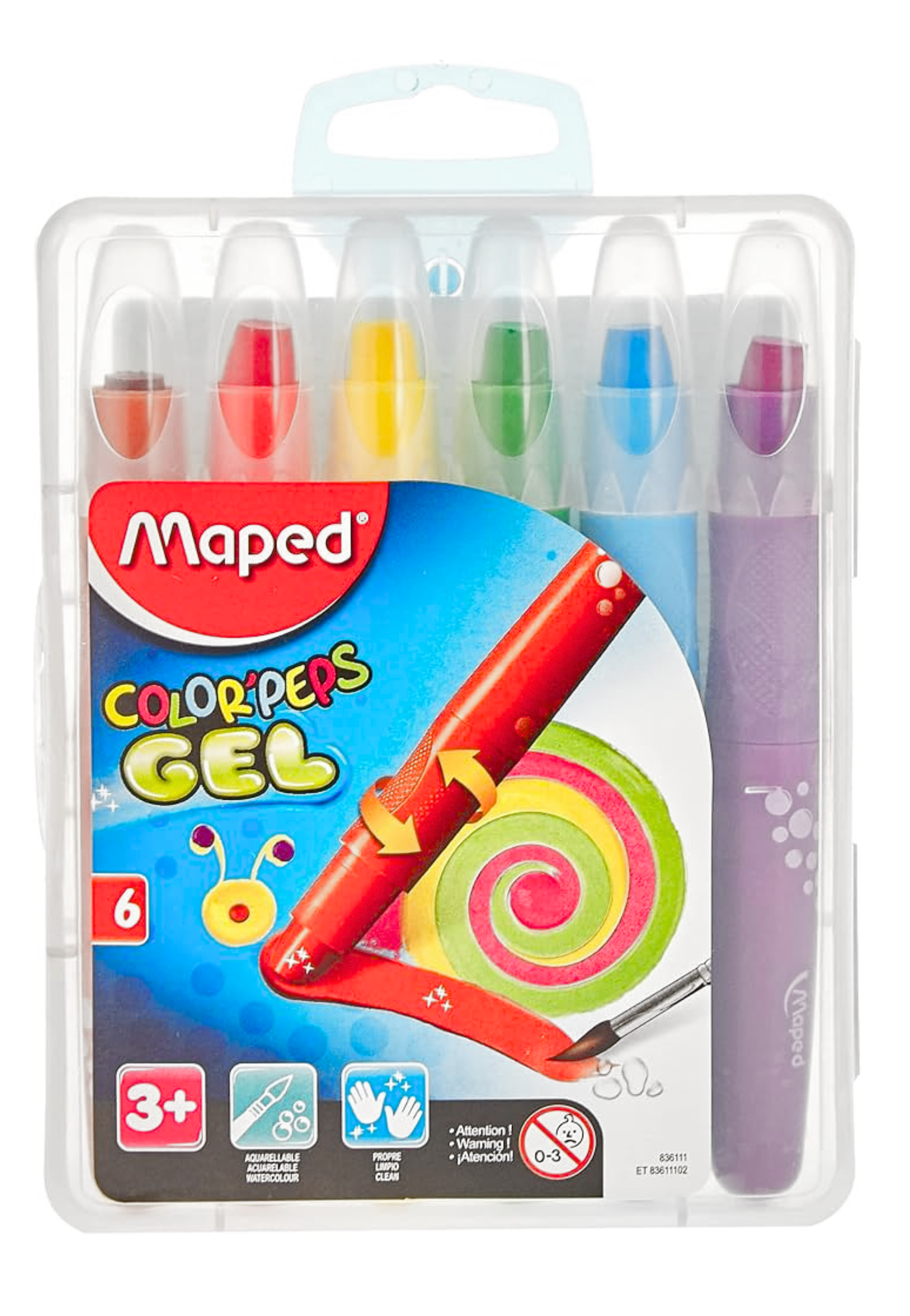 MAPED COLORPEPS SMOOTHY CRALYONS 6COLORS PACK
