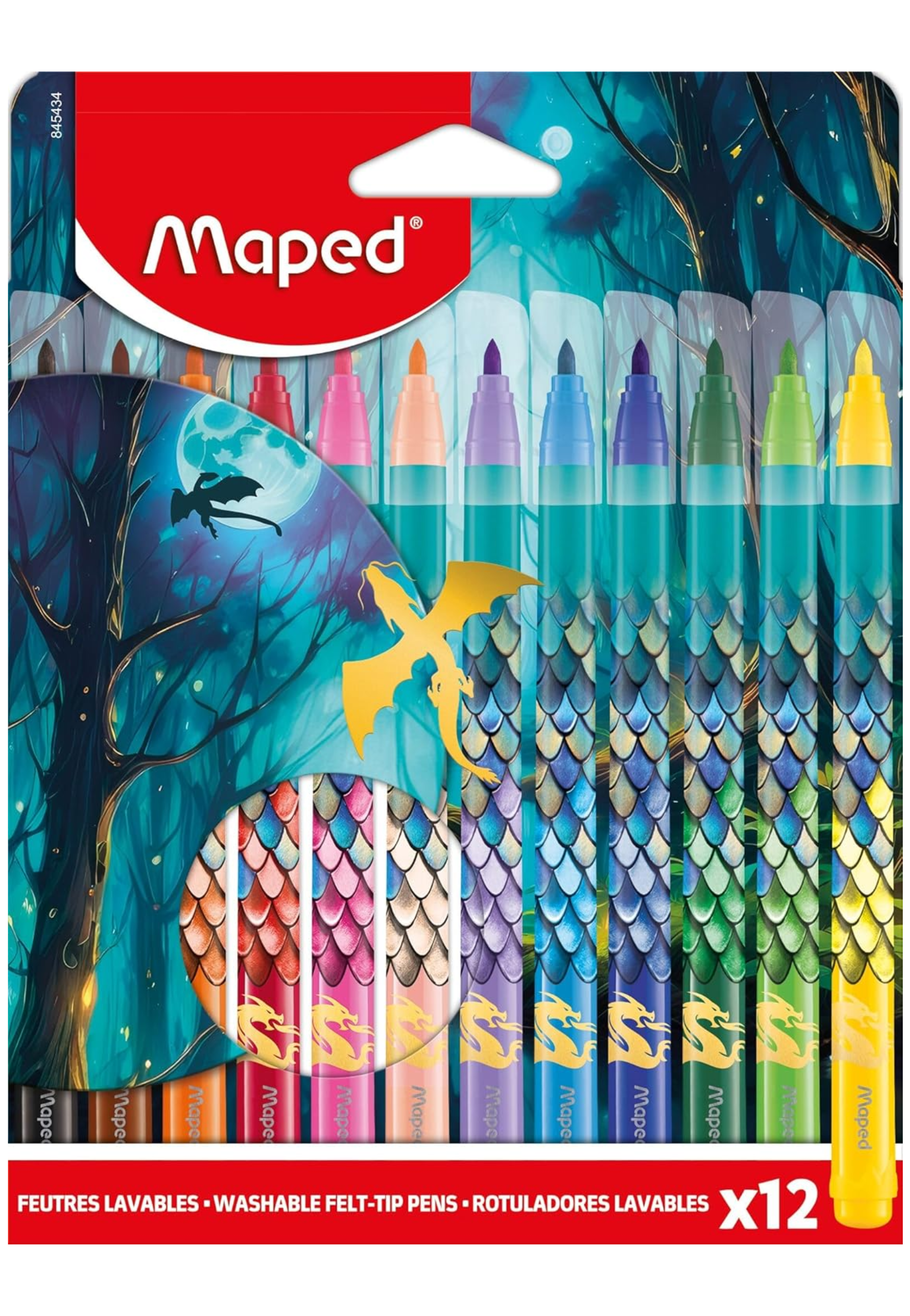 MAPED FELT TIP PEN DRAGON 12COLORS PACK