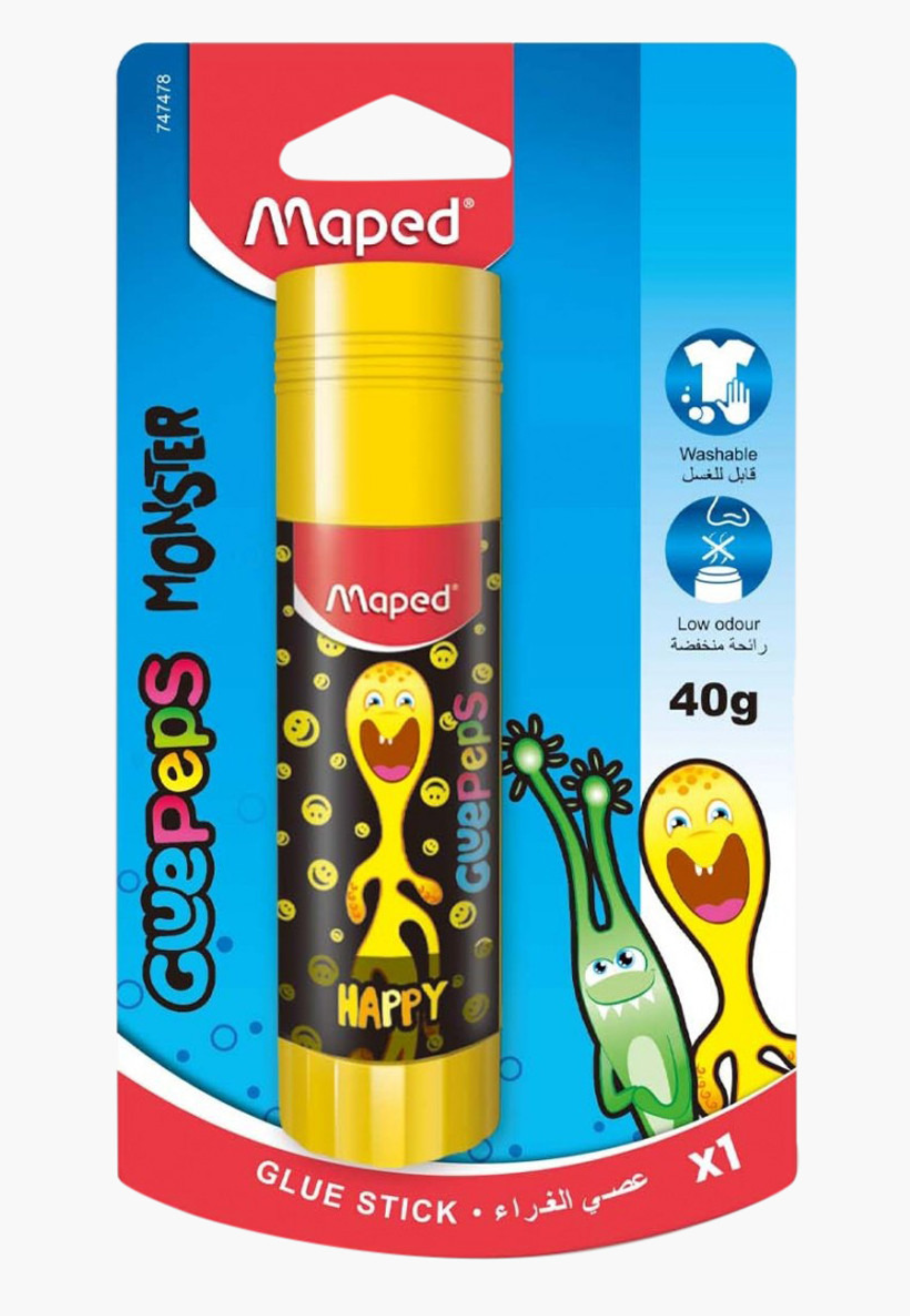 MAPED MOSTER GLUE STICK 40G BLSTR