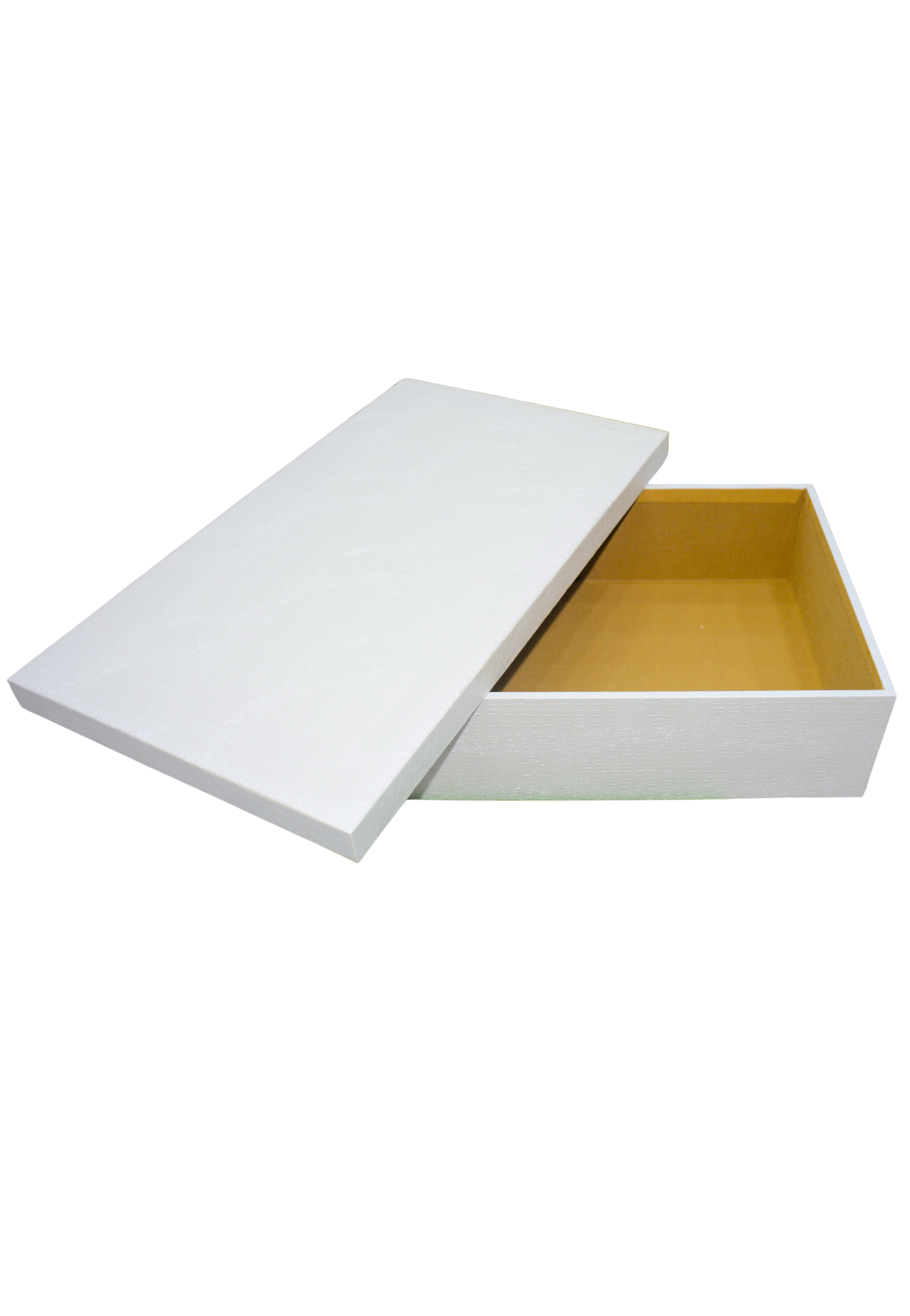 RECT WDN LTR FLAT BOX CROC DES 72X43X14.5CM WHITE-XLARGE