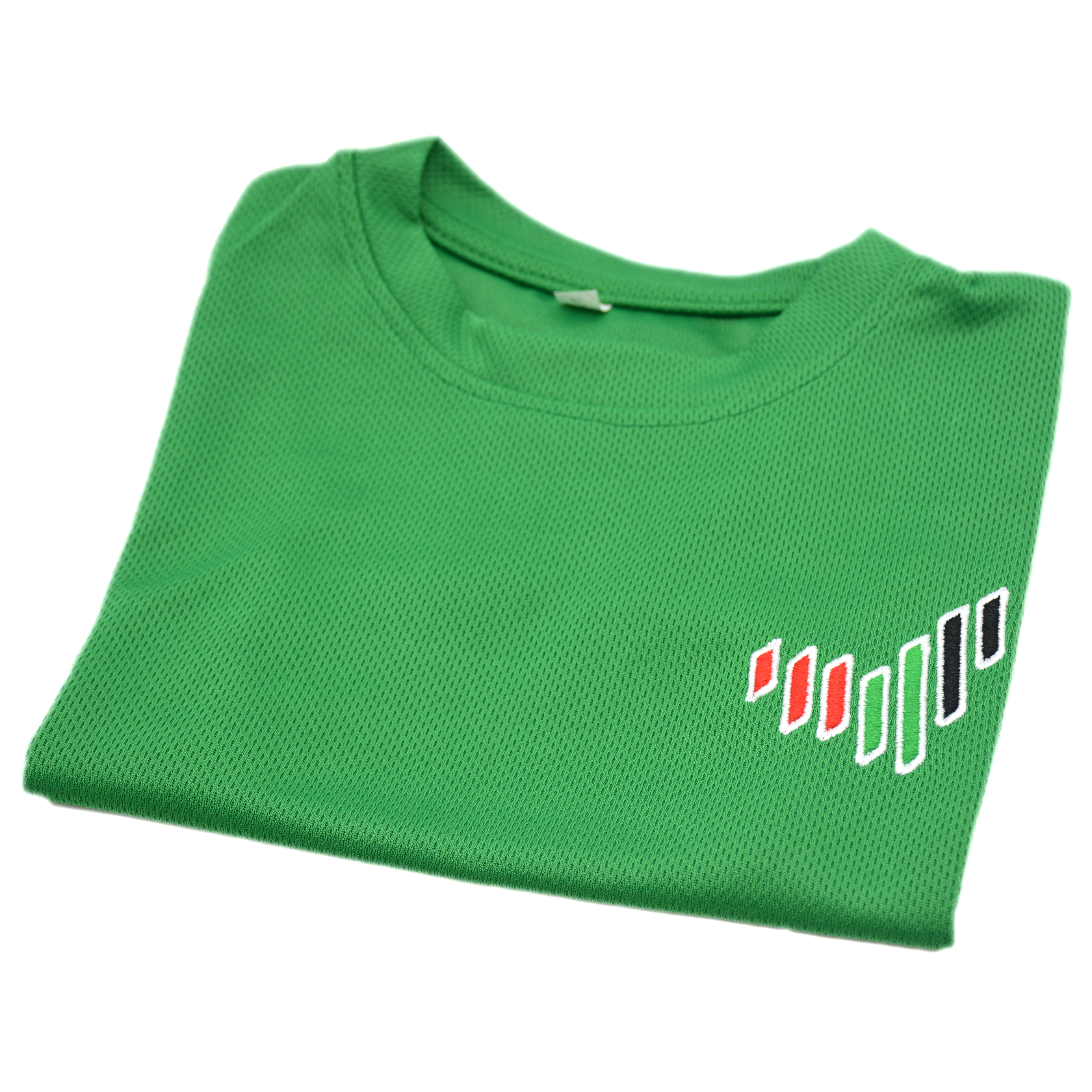 ROUND NECK T-SHIRT (JERSEY) W/ EMBRD. NEW LOGO & FLAG ASSTD