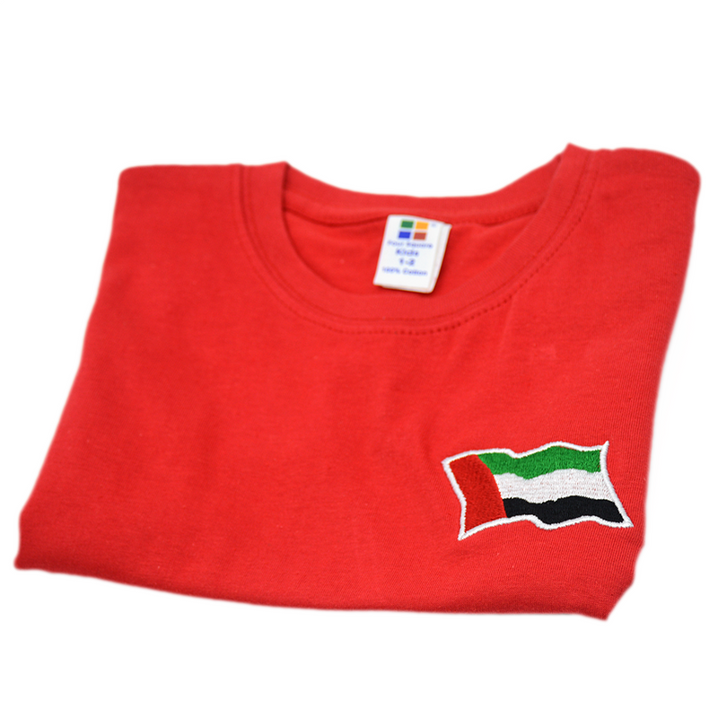 UAE NEW LOGO/FLAG ROUND NECK T-SHIRT ASSTD